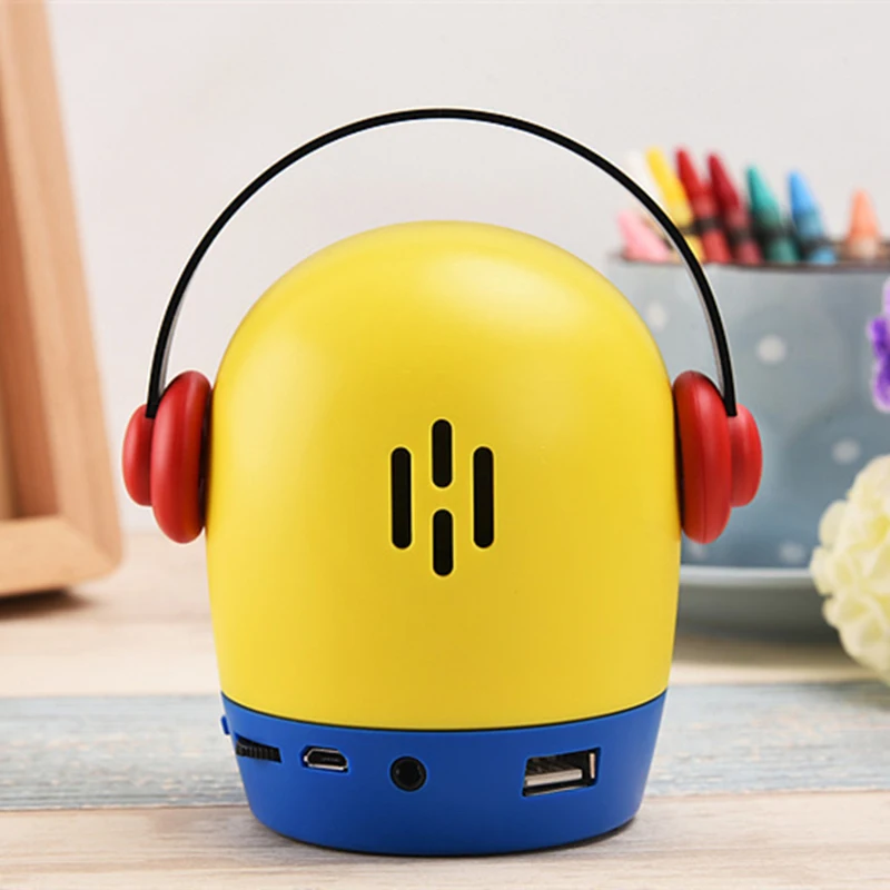 Мультяшный мини портативный Bluetooth динамик беспроводной сабвуфер громкой связи