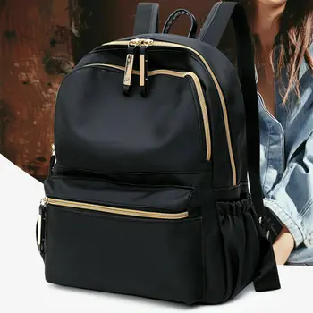 

2019 Fashion Women Solid Zipper Travel backpack Female Oxford travel bag anti-theft cloth backpack