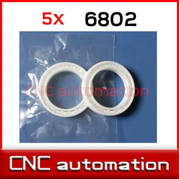 

5pcs full Zirconia ZrO2 6802 ceramic Radial shaft Ball Bearings 15*24*5mm