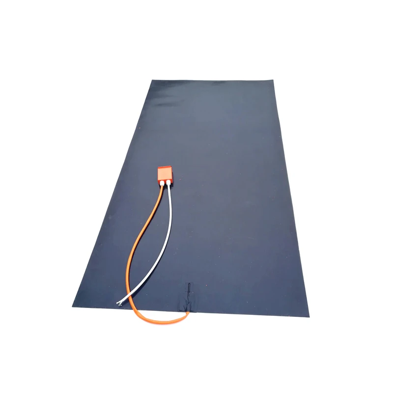 

920*1620*1.5mm 220v 5000w black silicone heater for solar panel adhesive 1 side digital thermostat on wire 1000mm lead wire