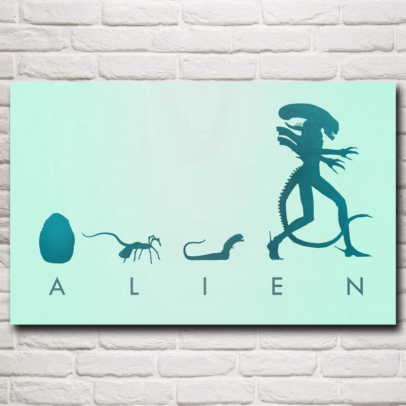 

Alien Xenomorph Movie Art Silk Fabric Poster Prints Home Wall Decor Pictures 12x19 15x24 19x30 22x35 Inch Free Shipping
