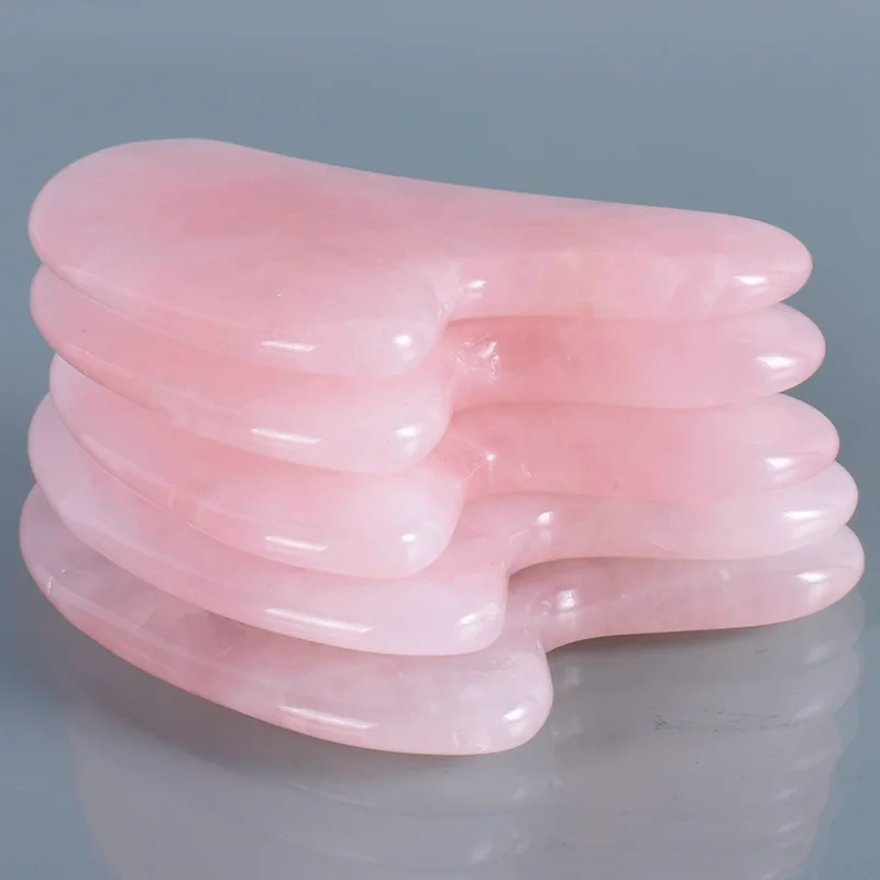 10 шт. Gua Sha массажные инструменты натуральный розовый кварц 100% ручная работа Guasha