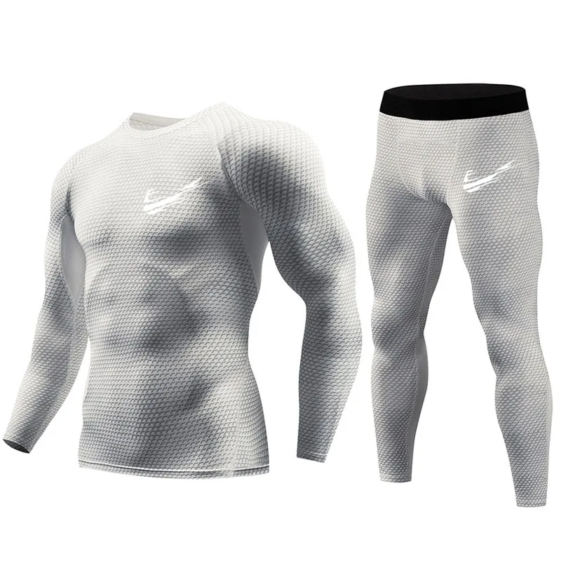

2019 new spring and autumn adult tights men's long sleeve suit running gym workout clothes training suit