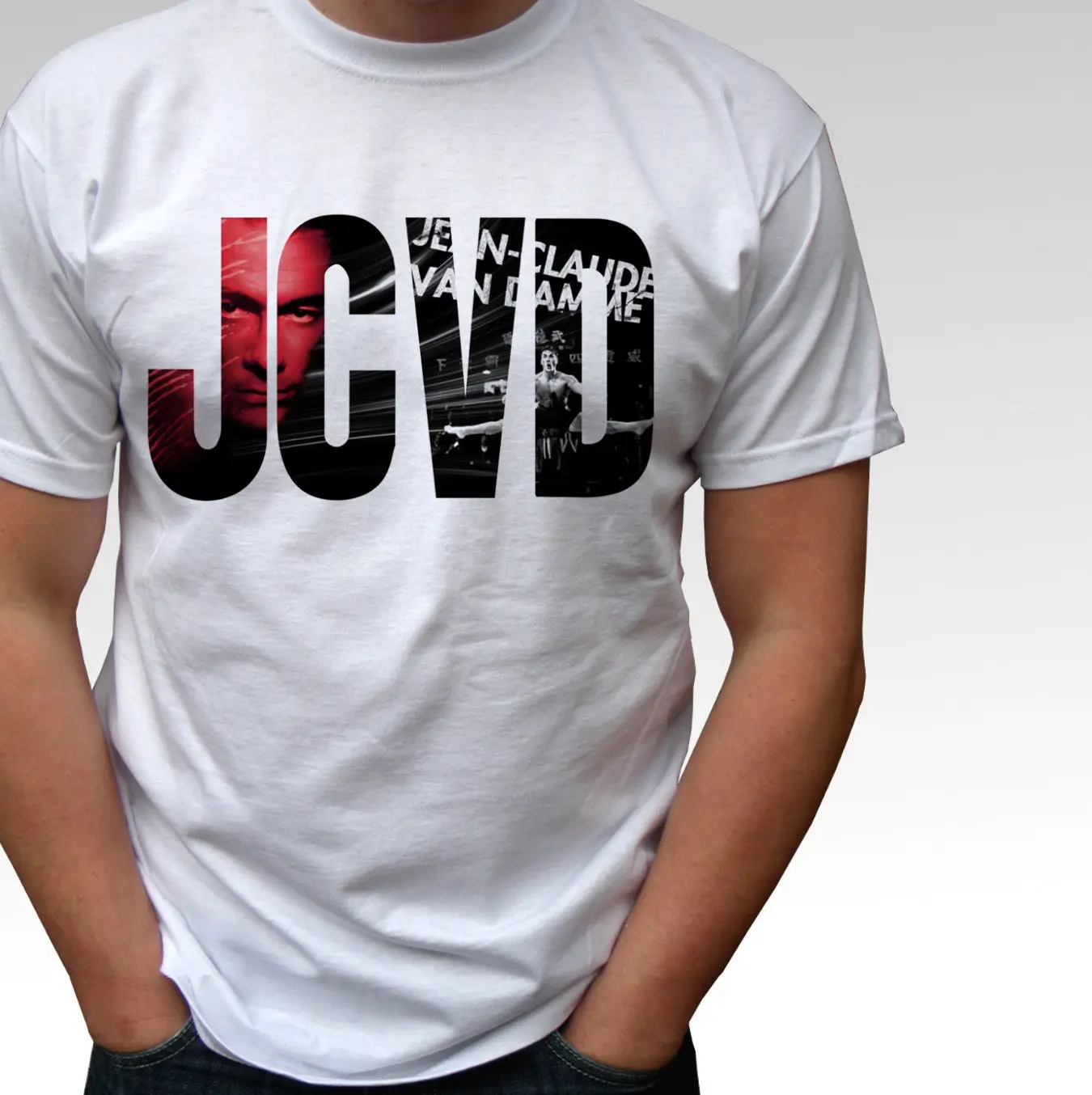 

Jcvd Logo Jean Claude Van Damme White T Shirt Top Mens And Kids Sizes Tee Tops Streetwear Pride T Shirt Men Free Shipping