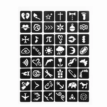 

3 Sheets Henna Design Template Hand Body Art Temporary Tattoo Stencil DIY Small Airbursh Tattoo For Women Girl Kids Drawing