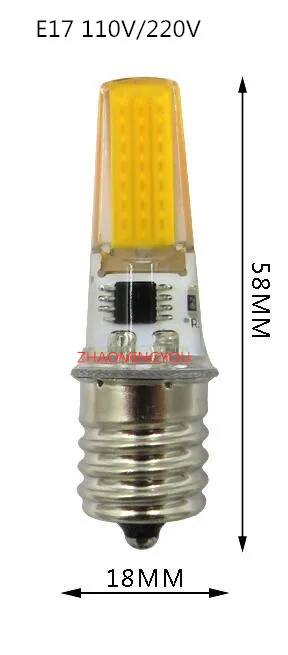 Вы светодиодный COB 10 Вт B15 E14 110V 220V затемнения светодиодный E11 110V Светодиодный E14 220V cob2508 затемнения светодиодный E17 220v cob2508 с украшением в виде кристаллов светильник