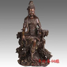 Seiko copper ornaments Avalokiteshvara light rare Zhai oversized dragon riding Avalokitesvara statue