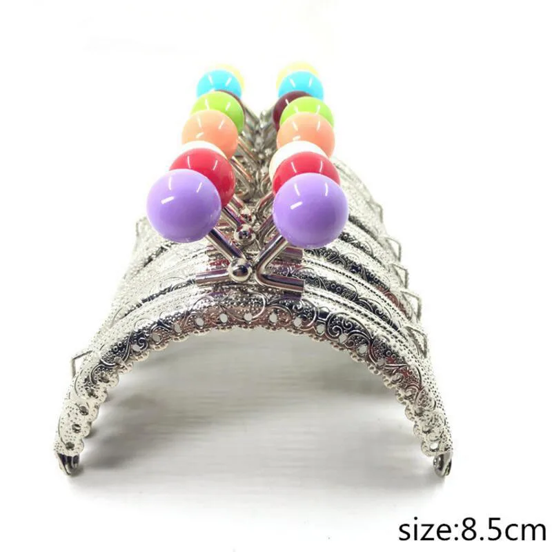

20pcs/10pcs 8.5CM Candy head Bag Kiss Clasp silver semicircle Metal Coining Pattern Purse Frame DIY Bag Sewing Accessories AU518