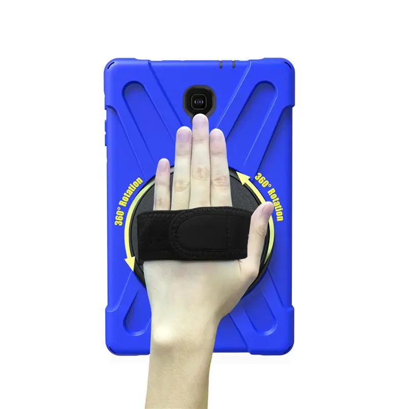 Противоударный детский чехол для samsung Galaxy Tab A 10,5 SM-T595 T590 T597, чехол-подставка силиконовая резина, защитный чехол+ ремешок на руку