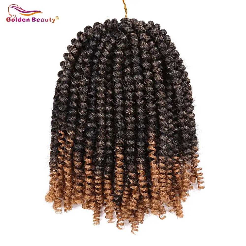 8inch Spring Twist Ombre Colors Crochet Braids Synthetic Braiding