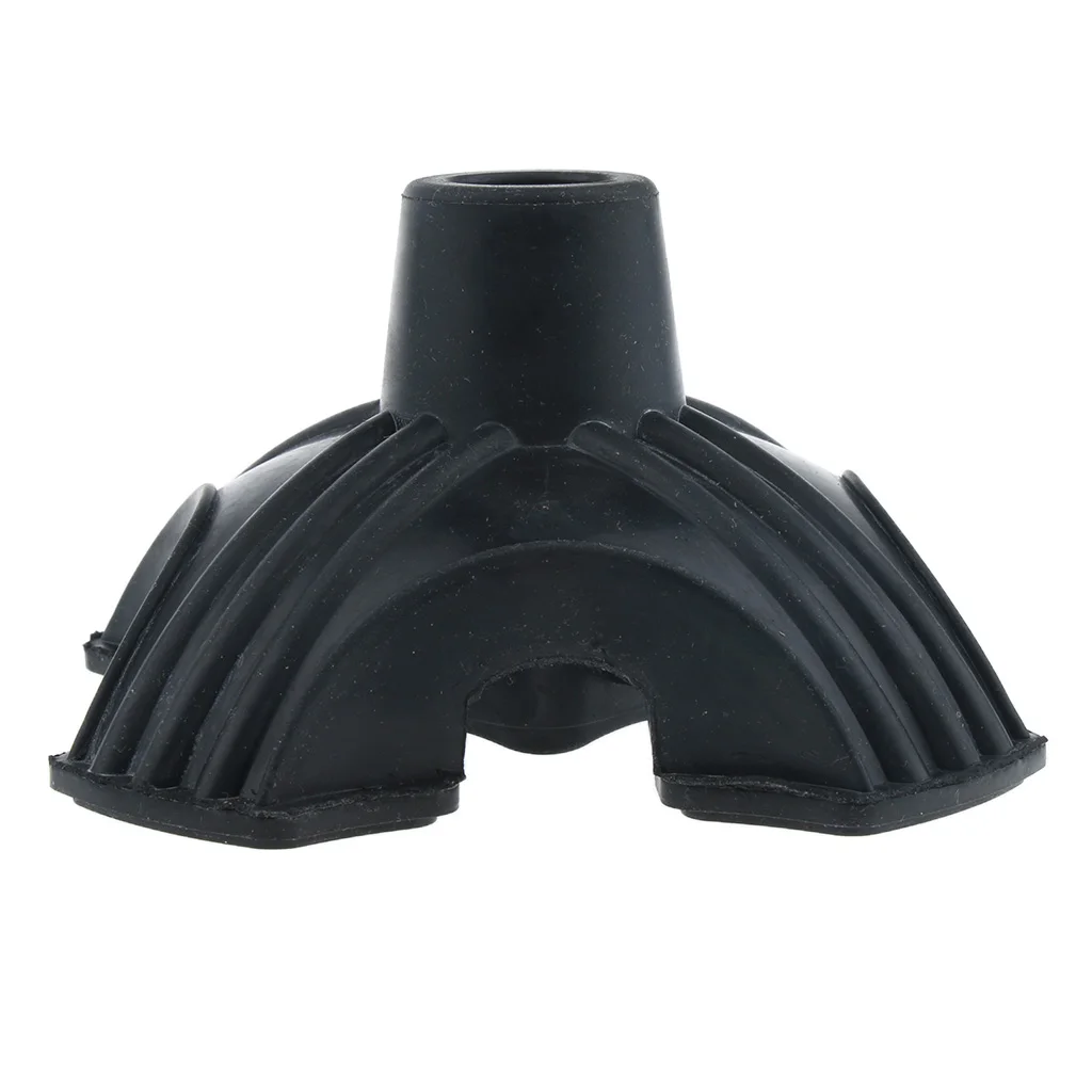 Self Standing Anti Slip Quadruple Rubber Replacement Tip Support Base For Cane Walking Stick Crutches 3/4 Inches 19mm
