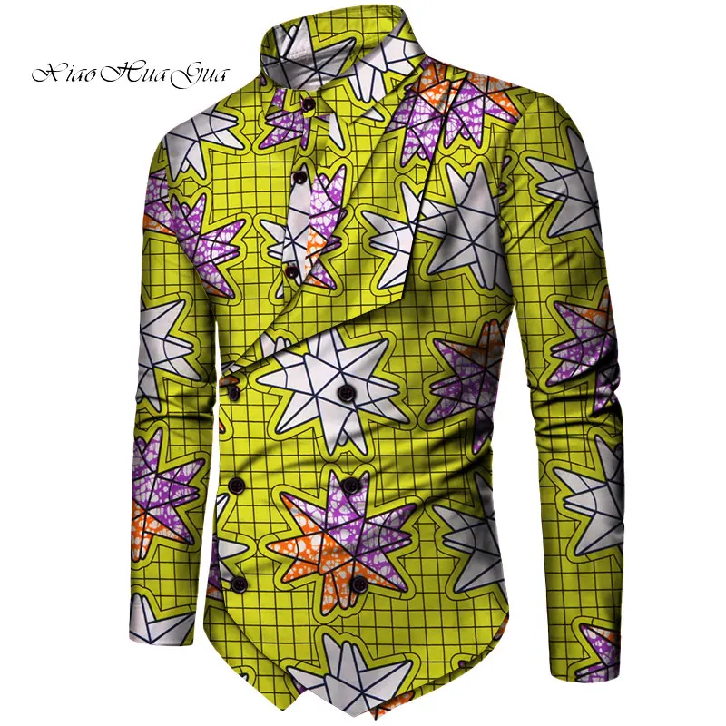 Африканская мужская летняя рубашка Bazin Riche традиционная африканская мужская одежда хлопковые топы африканская Дашики рубашки WYN828