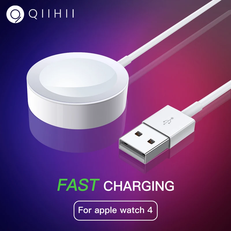 

QIIHII Wireless Charger For Apple Watch Charger 4 3 2 1 Wireless Fast Charger For Watch Series 1m Cable Fast Chargeur Usb