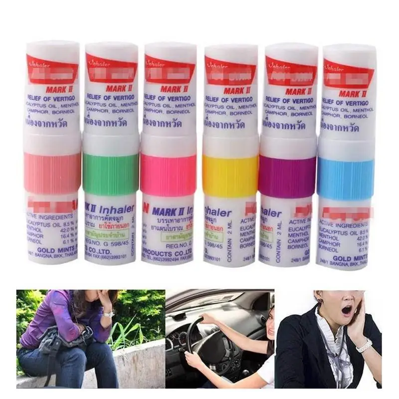 

1Pc Thailand Nasal Inhaler Mark 2 Ii Nasal Smell Dizziness Inhaler Bracing Breezy Asthma Refreshing Aroma Oil Stick