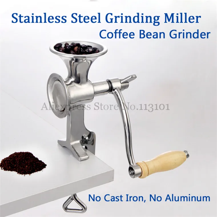 Stainless Steel Grinding Miller Manual Corn Grinding Machine Coffee Bean Flour Mill with Hand Crank Stainless Steel Grinding Miller Manual Corn Grinding Machine Coffee Bean Flour Mill with Hand Crank