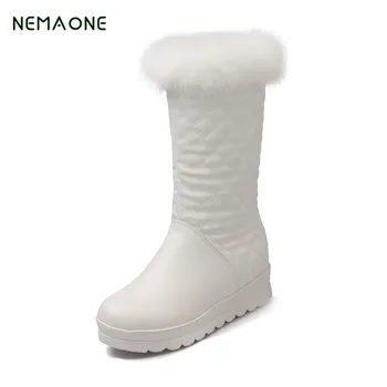 

NEMAONE NEW Winter Women Boots Female Ankle Boots Down Snow Boots Ladies Shoes Woman Warm Fur Botas Mujer Elastic Band