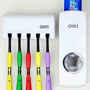 New Bathroom products Automatic  Automatic Toothpaste Dispenser Toothbrush Holder setstoothbrush Family sets