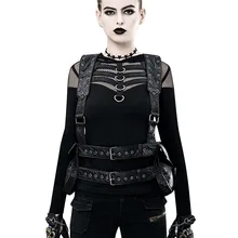 Стимпанк женский наплечный жилет аксессуар сумка Рок Стиль поясная сумка