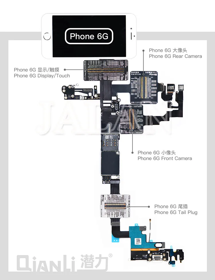 

New iBridge Measuring Wiring Seat For phone 6 Motherboard PIN resistance Voltage signal Test extension line