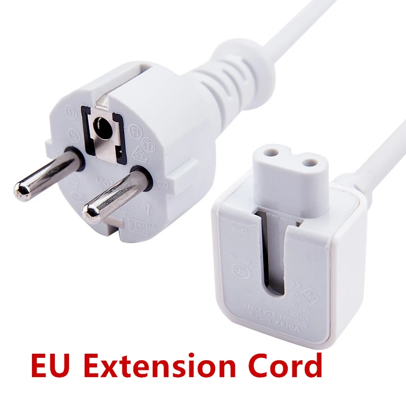 

EU Europe Plug 1.8M AC Cord for iPad Power EU Extension Cable for MacBook Mag 45w 60w 85w 29w 61w 87w Charger Adapter Cable