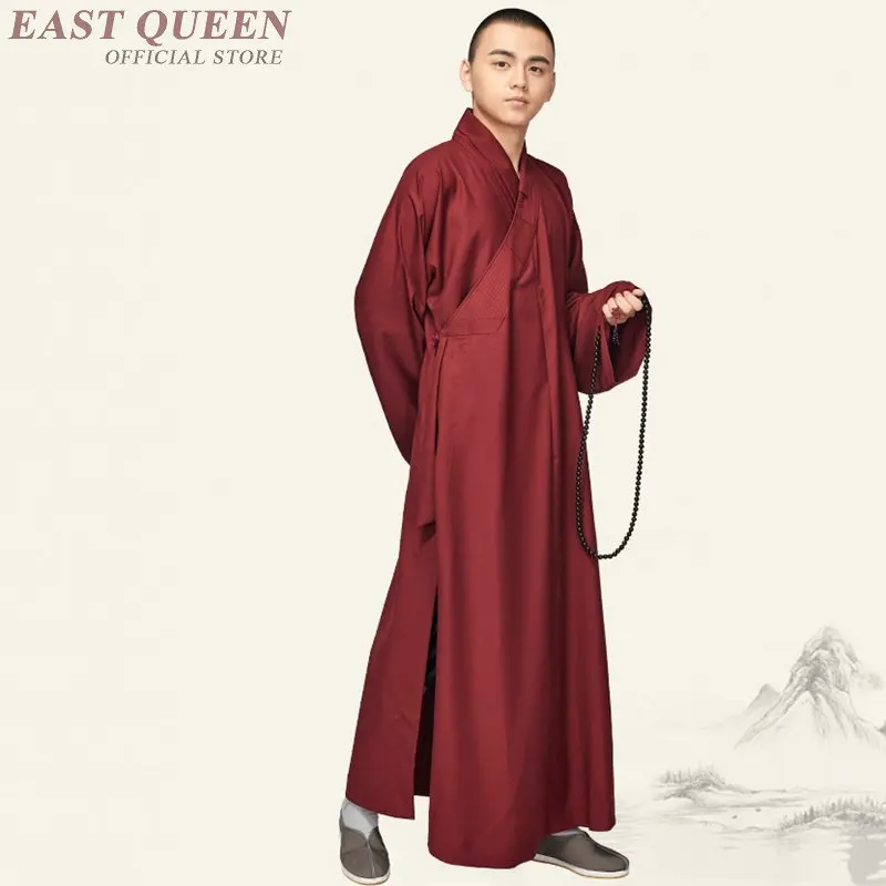 Buddhist monk robes men traditional Buddhist Shaolin uniform clothing Chinese Shaolin monk robes DD391 F