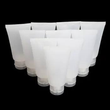 

10PCS 15ML PVC Dull Polish Empty Cosmetic Soft Tube with cap Travel Makeup Container