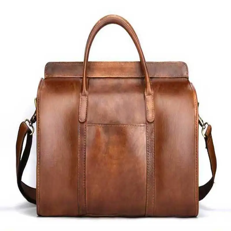 

A New Type of Large-capacity Travel Bag with Cowhide Head Layer for Business Business Male Bag and Retro Handbag Shoulder Bag