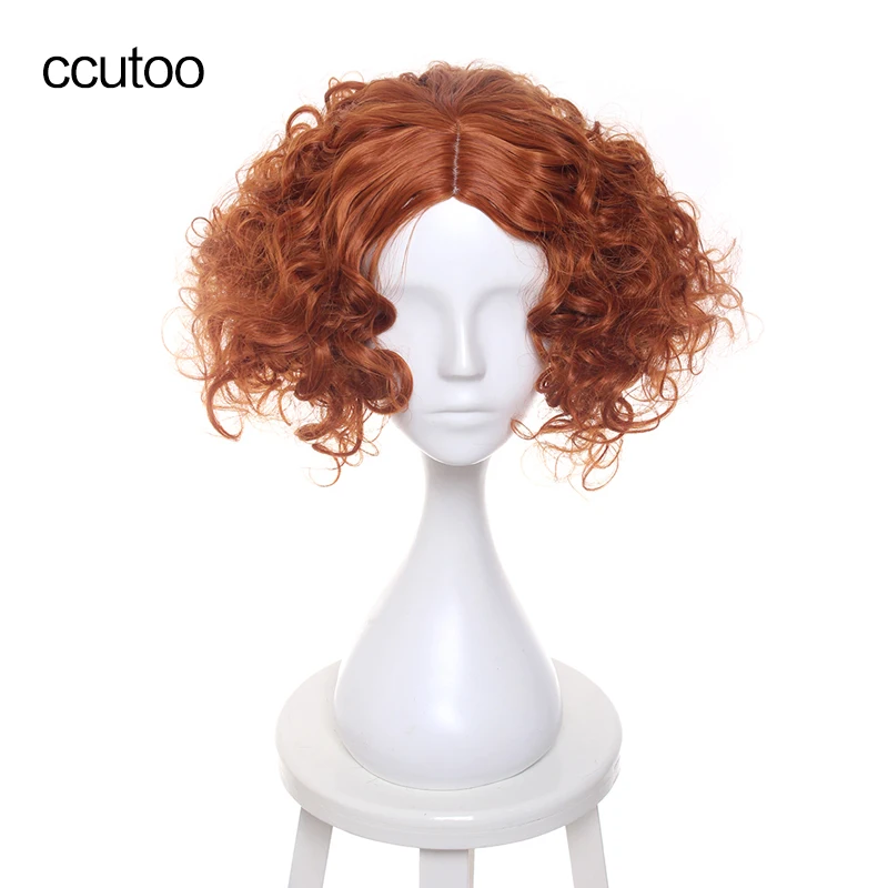 Ccutoo 1" Mad Hatter/Tarrant Hightopp оранжевый синтетические волосы Culy короткий стиль косплей парик Хэллоуин костюм вечерние парики