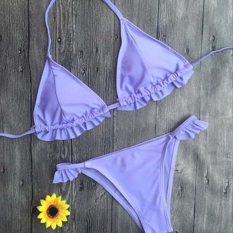 

Women Swimwear Push-up Bra Bandage Bikini Swimsuit Triangle Bathing Suit AU