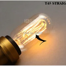 AC110V-120V 10 шт. T45 фейерверк круг Marconi Копченый лампочка лампа Винтаж Edison воспроизведение 40 Вт 60 Вт прозрачное Стекло E27