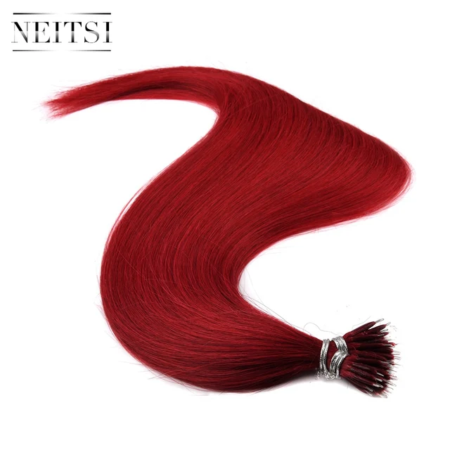Neitsi Straight Micro Beads None Remy Nano Ring Links Human Hair Extensions 16&q&hellip;