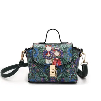 

Famous Brand Designer Women PU Leather Bags Wings Lock Handbag over Shoulder Lady Printing Cross Body Small Cute Bags sac bolsos