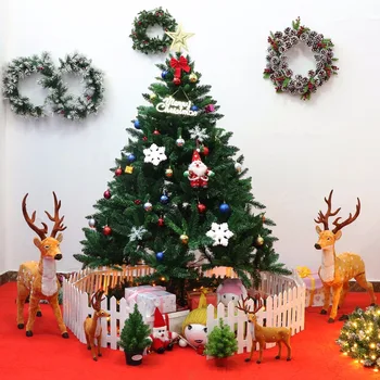 

Goplus 6Ft PVC Artificial Christmas Tree Encryption Premium Hinged w/ Metal Stand Green Christmas Decoration CM21247