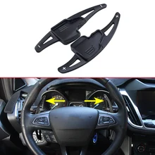 Engrenagem Da Roda de Direcção do carro Shifter Pá de Alumínio Ex Matte Black W/Parafusos de Montagem Para Ford Focus Kuga 2017 2018 Peças Cool