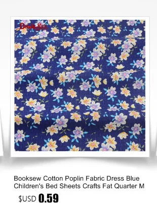 Booksew 50x50CM 9 Pieces "Fresh Yellow Floral" Cotton Fabric Fat Quarters Quilting Scrapbooking Patchwork Fabric Tilda cloth