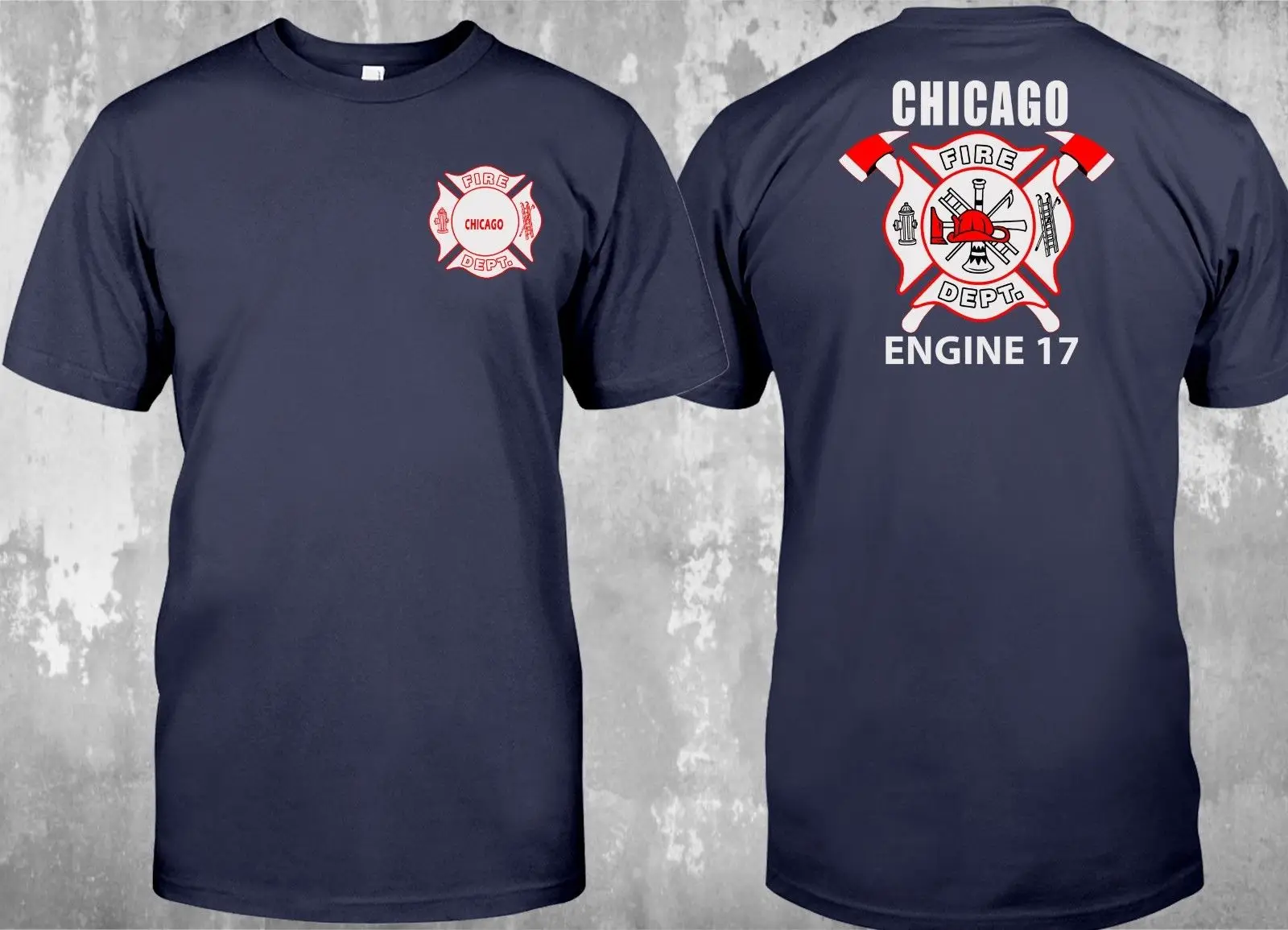 Chicago Engine 17 пожарный отдел пожарный Duty Shirt спасательная футболка