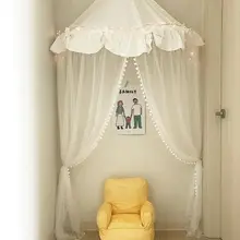 Princess Canopy Hanging Baby Bed Mosquito Dome Dream Curtain Crib Netting Half-moon Children Room Decor Nordic Teepee Tent Kids