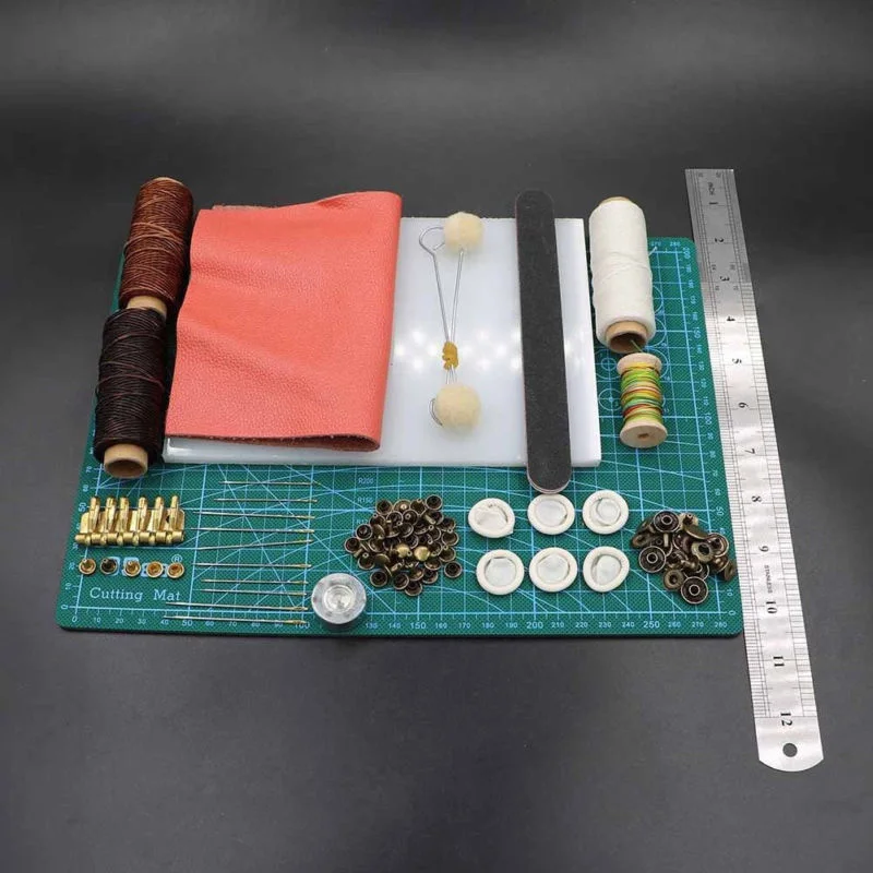 

69pcs Sharp Leather Craft Edge Beveler Stitching Punch Carving Work Beveling Sewing Cutting Hand Craft Tool Saddle Groover Kit