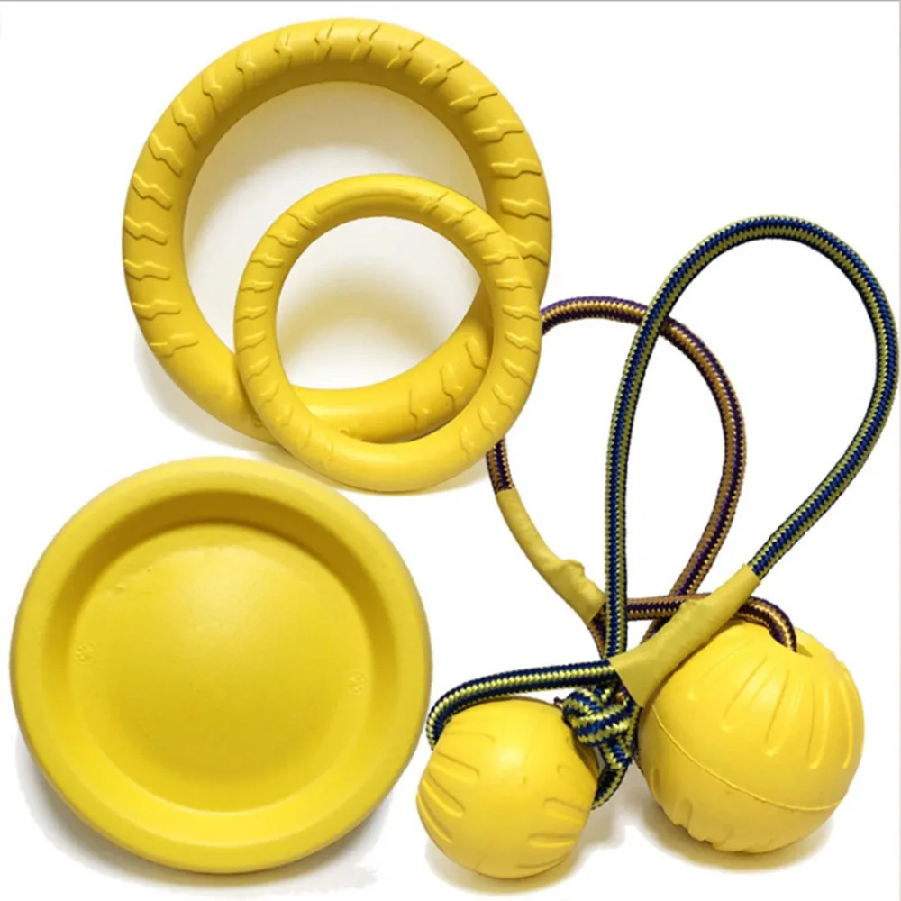

7/9CM Pet Dog Training Toy Ball Indestructible Solid Rubber Balls Chew Play Fetch Bite Toy with Carrier Rope Bite Resistant