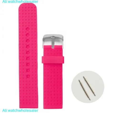 22mm Light Magenta Silicone Jelly Rubber Ladies Watch Band Straps WB1053X22JB