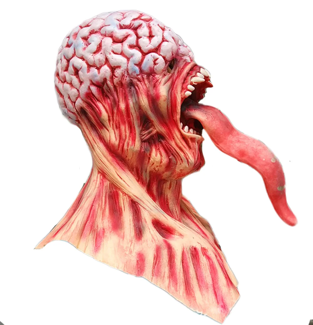 Yacn Хэллоуин маска ужасов косплей, красный Веном маска с языком, полное лицо маска зомби, биохимическая Маска Костюм демона