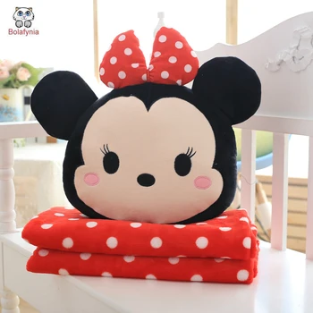 

BOLAFINIA min quilt pillow blanket plush toys children kids Christmas birthday stuffed toy gift cartoon quilt blanket