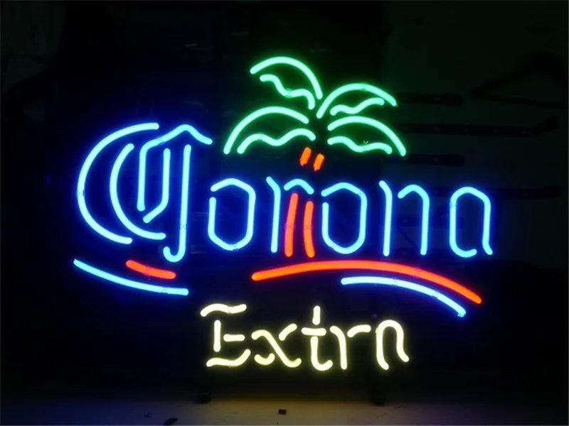 NEON SIGN For CORONA EXTRA Signboard REAL GLASS BEER BAR PUB Billiards display Restaurant Shop