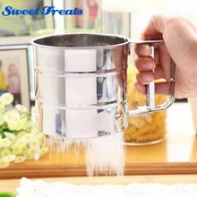 Подсластители из нержавеющей стали 3 чашки муки сито, Кондитерские сахар, какао порошок и другие сухие ингредиенты