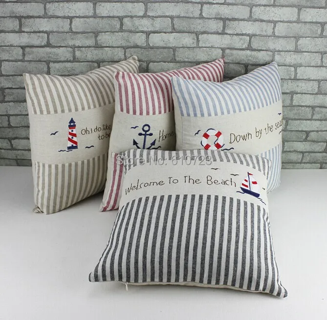 

whole-sales,The new factory direct sale creative home cotton pillowcase made the Mediterranean ocean series, cushion for leaning