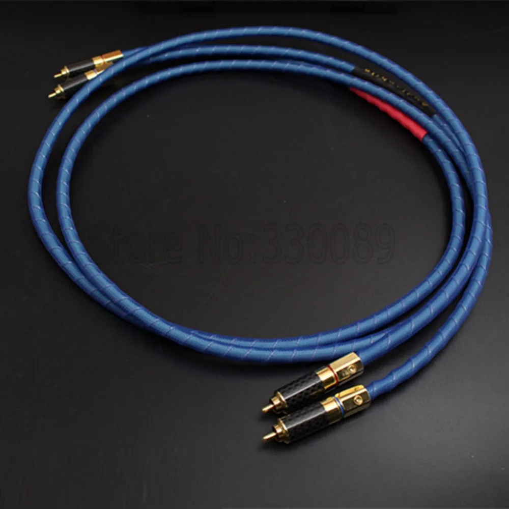 3M nordost Odin RCA interconnect cable with Carbon fiber gold plated RCA plugs connector