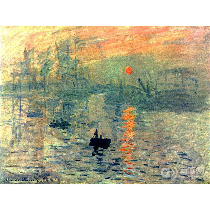 

hand-painted art abstract oil painting Claude Monet Impression Sunrise the modern home wall living room Reproduction Artwork