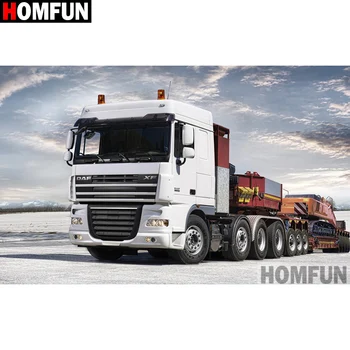 

HOMFUN 5D Diamond Pattern Rhinestone Needlework Diy Diamond Painting Cross Stitch "Car scenery" Diamond Embroidery A21359