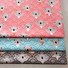 Печатный медведь хлопок саржевая ткань хлопок ткань для комплект кровати «сделай сам» Ткань для шитья Лоскутная стеганая ткань