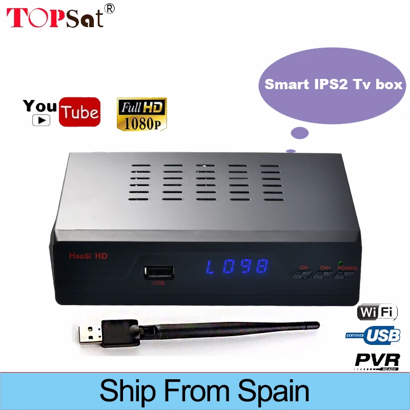 Рецепторов 1080 P DVB S2 спутниковый ТВ ресивер Поддержка 1 год португальское IPTV Европа Server 2000 + Каналы резких перемен температуры DVB-S2 Декодер